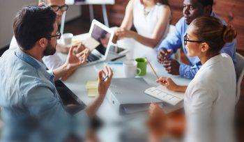 Accounting professionals in a meeting